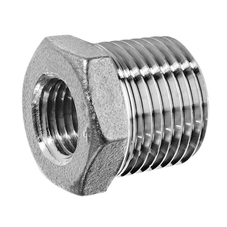 Usa Industrials Pipe Fitting - 316 Stainless Steel - Class 150 - Hex Bushing - 1-1/4 NPT Male x 3/8 NPT Female ZUSA-PF-19562